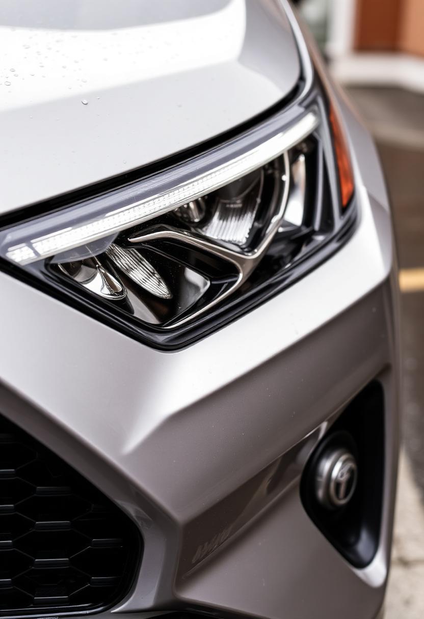 Toyota RAV4 headlight detail close-up